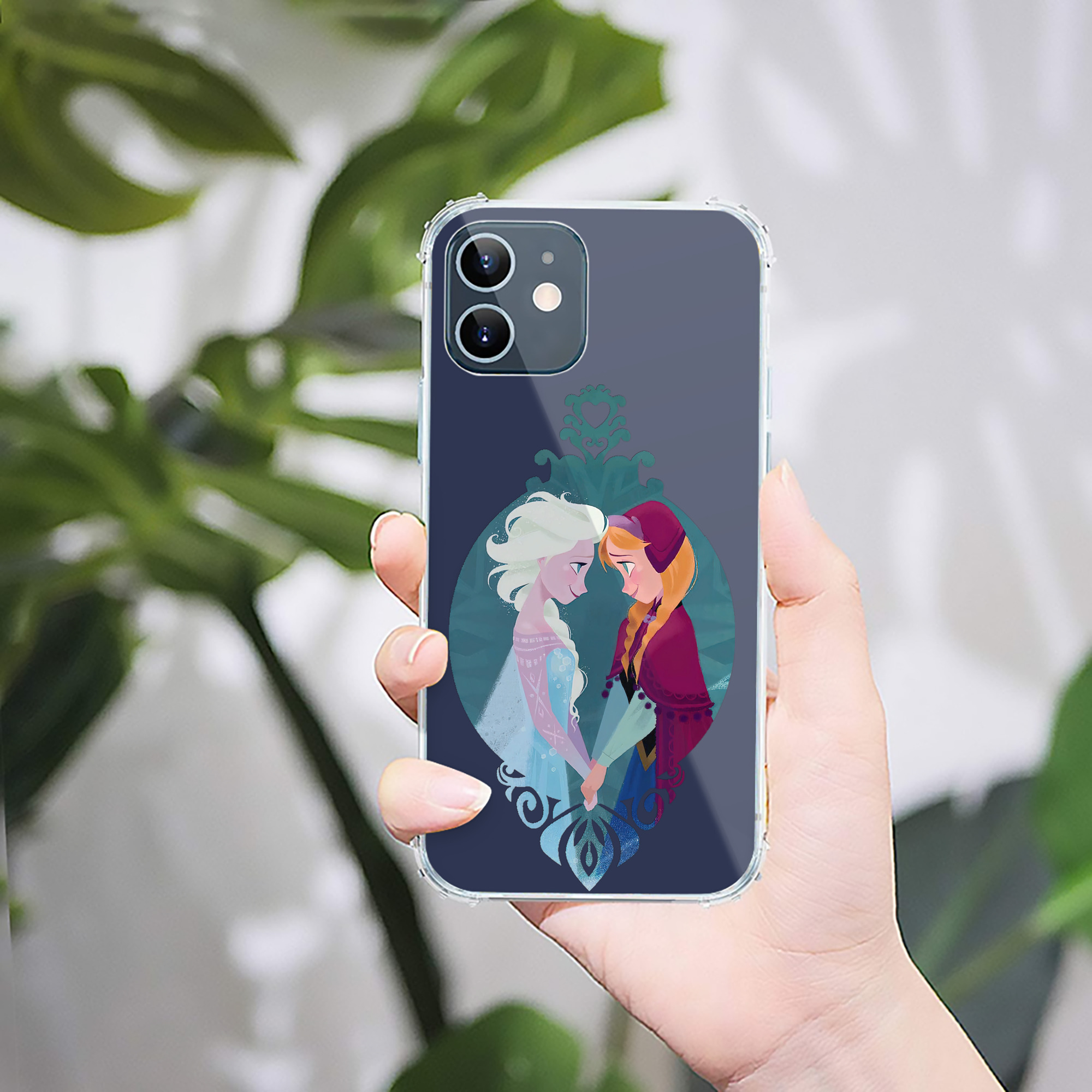 （画像用） アナと雪の女王 アンナ エルサ Frozen Anna Elsa 【iPhone 12シリーズ対応】透明スマホケース（クリアソフトケース）